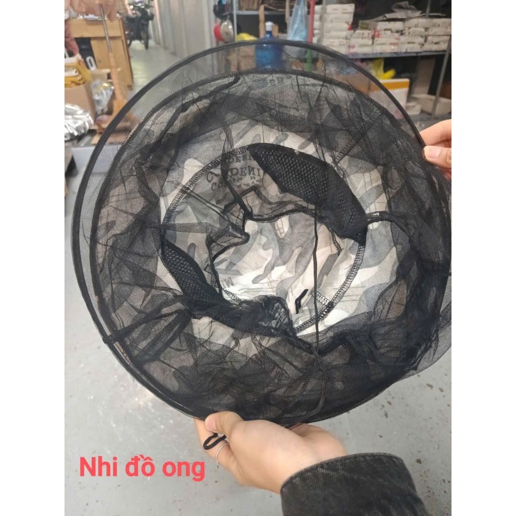 Mũ lưới gấp gọn,bắt Ong,câu Cá,cắt cỏ,đi dã ngoại - Ảnh 6